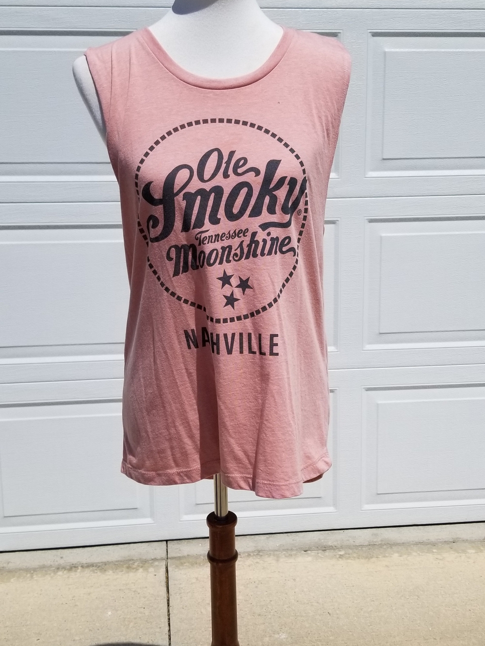 Ole Smokey- Pink Graphic Muscle Tank Top - Nashville